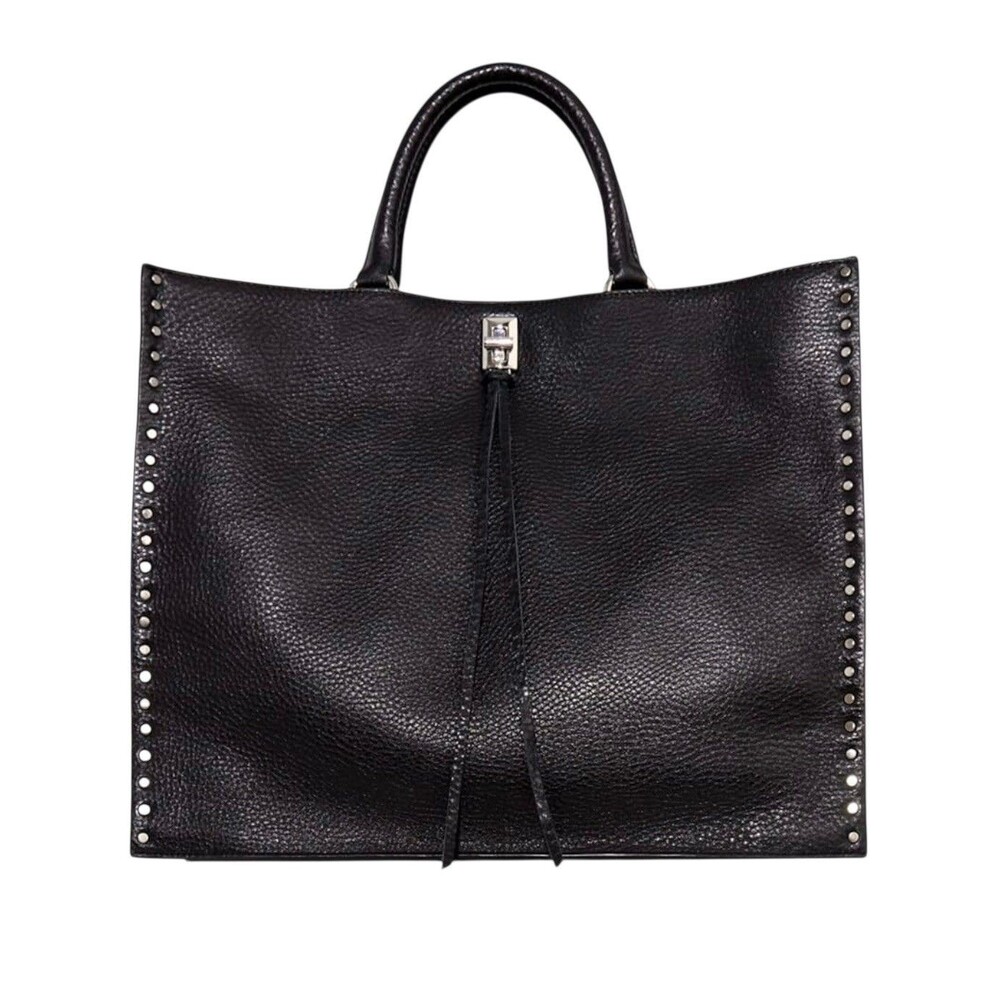 Rebecca Minkoff Women's Darren Tote Bag Black Turn Lock Closure NWT
